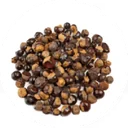 Graines de guarana torréfiées, brunes, réunies en petit tas