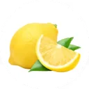 Un citron entier posé à côté d’une moitié tranchée, en écho au parfum citronné de la plante