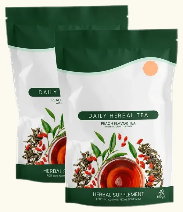 Deux sachets refermables Sipeva, l'infusion Daily et l'infusion Sleep, posés côte à côte