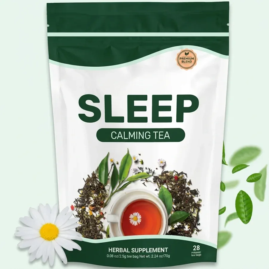 Pochette Sipeva Sleep vue de face, une fleur de camomille déposée à côté